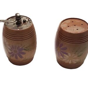 1950’s Hand Painted Knight Product Salt Shaker and Pepper Mill - JAPAN